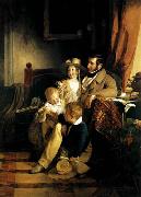 Friedrich von Amerling, Rudolf von Arthaber with his Children
